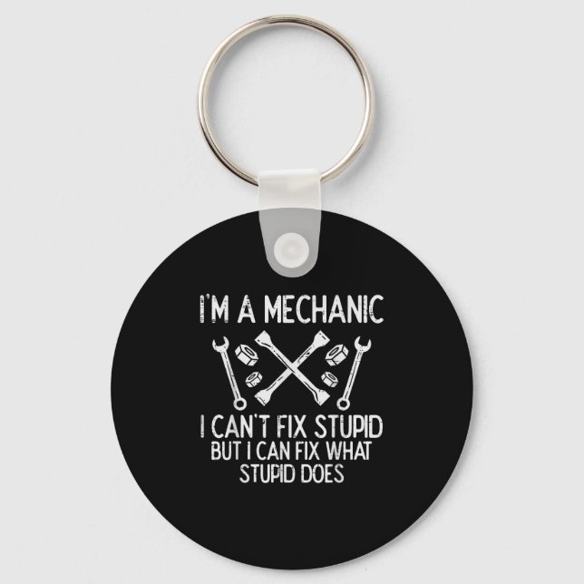 Im A Mechanic Cant Fix Stud Funny Car Auto Garage  Keychain (Front)