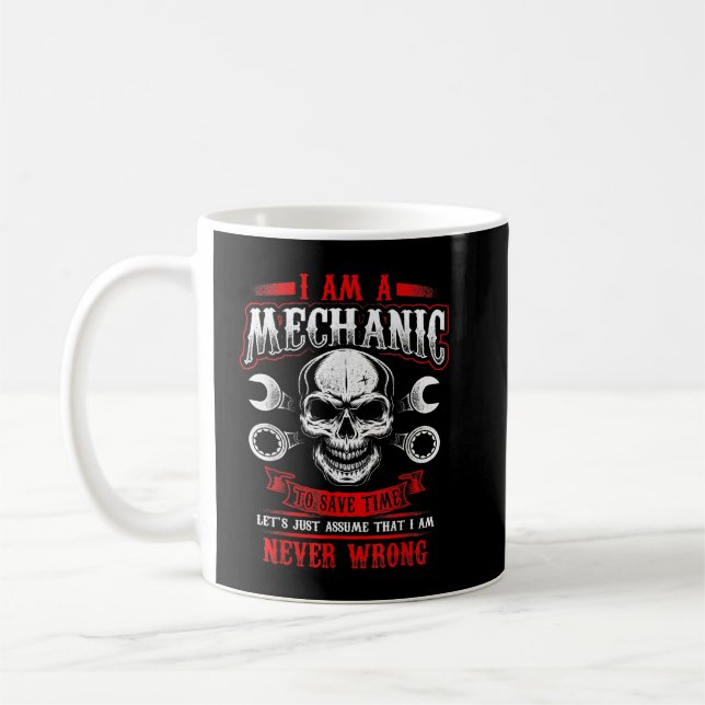 I'm A Mechanic Funny Grease Monkey Coffee Mug (Left)
