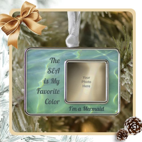 I'm a Mermaid with Customizable Photo Christmas Ornament