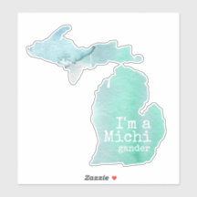 I'm A Michigander Watercolor Silhouette State