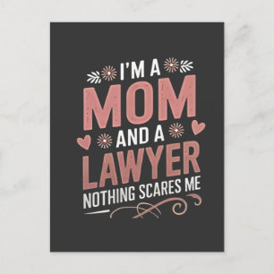 I'm a Mom and a Lawyer Nothing Scares Me Invitation Postcard