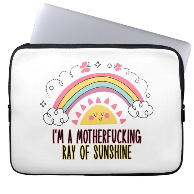 I'm A Motherf*cking Ray of Sunshine Bath Towel Set Laptop Sleeve (Front)