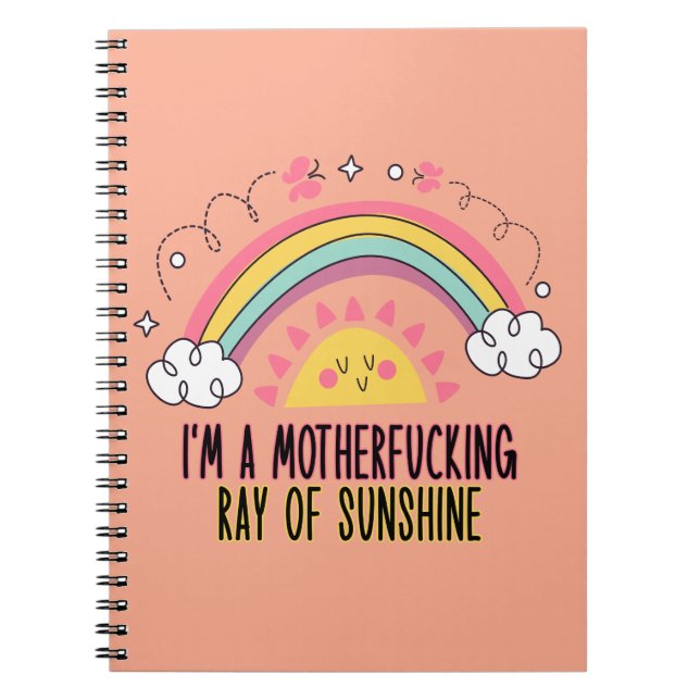 I'm A Motherf*cking Ray of Sunshine Bath Towel Set Notebook (Front)