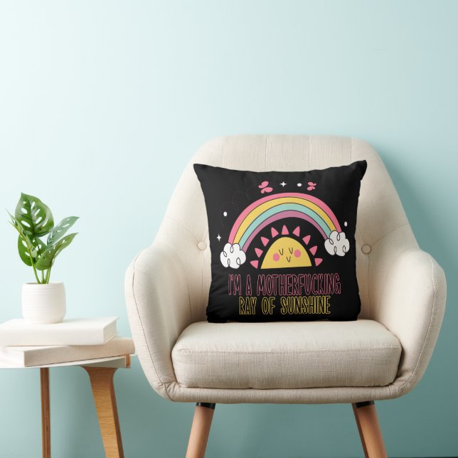 I'm A Motherf*cking Ray of Sunshine Bath Towel Set Throw Pillow (Chair)