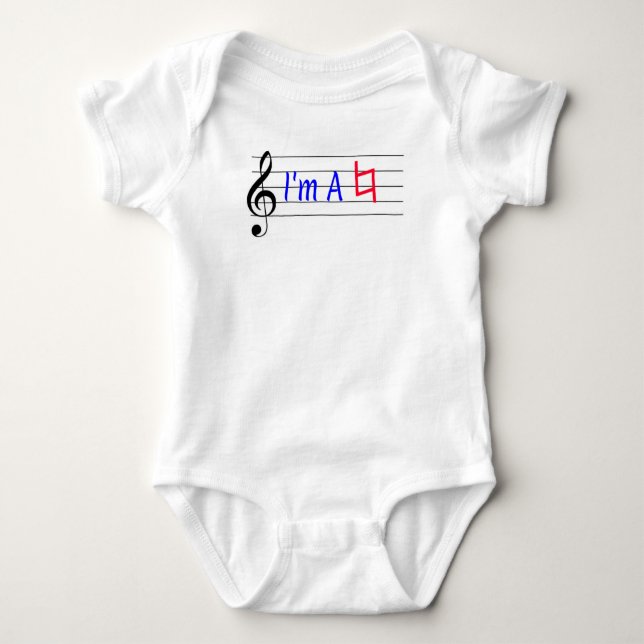 I'm a natural Musician Gift Musical Baby Bodysuit (Front)