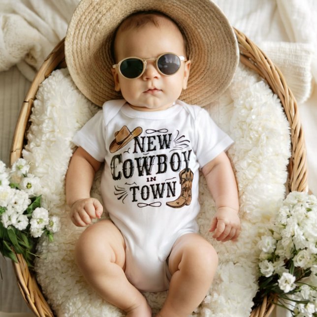 I'm a New Cowboy In Town Baby Bodysuit (Creator Uploaded)