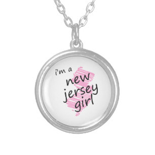 I'm a New Jersey Girl Silver Plated Necklace