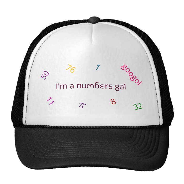 I'm a numbers gal mesh hats