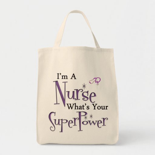 I'm A Nurse Grocery Tote Bag | Zazzle