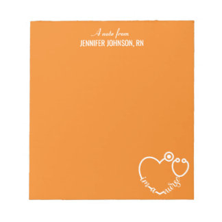 I'm A Nurse Stethoscope Personalized Name Elegant Notepad