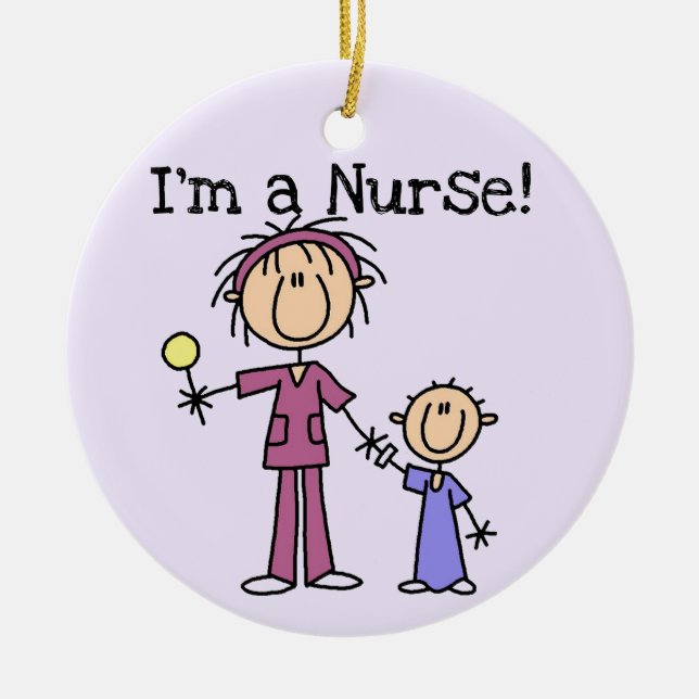 I'm a Nurse T-shirts and Gifts Ceramic Ornament (Front)