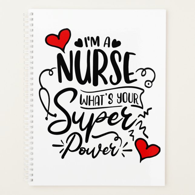 I'm a nurse what's your superpower humor planner (Front)