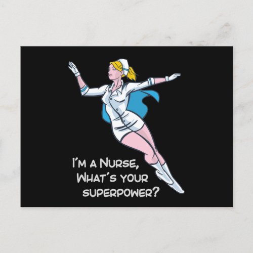 Im a nurse whats your superpower postcard