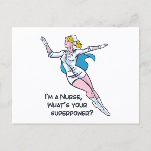 Im a nurse whats your superpower postcard