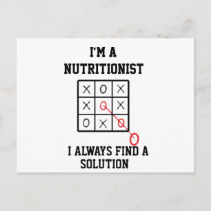 Im A Nutritionist I Always Find A Solution   Postcard