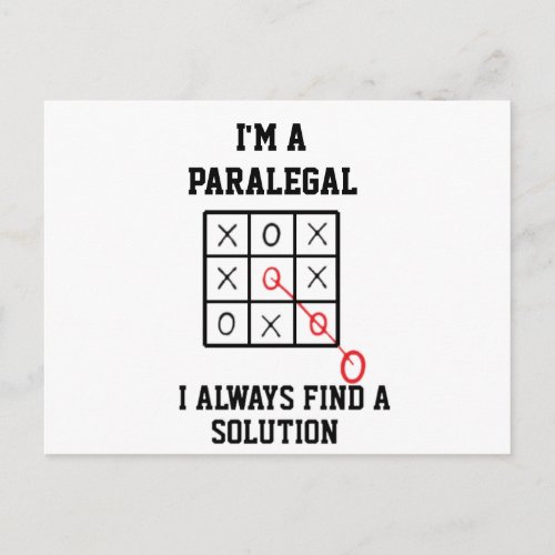 Im A Paralegal I Always Find A Solution  Postcard