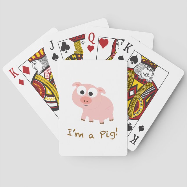 I'm A Pig Poker Cards (Back)