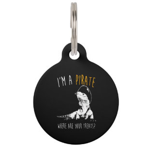 I'm a pirate Iguana Pet ID Tag