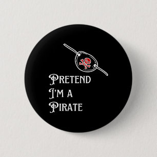 I'm A Pirate Lazy Halloween Costume Easy Button