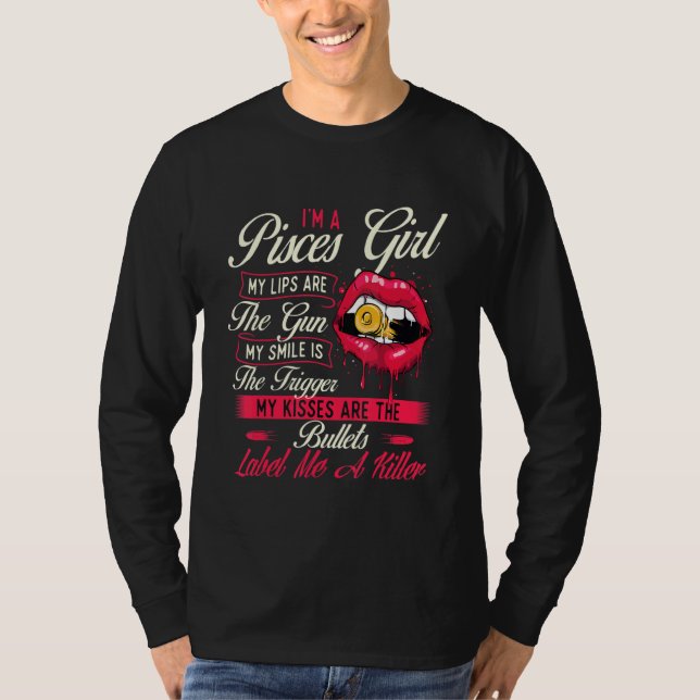 I'm A Pisces Girl  Astrology Symbol Birthday Zodia T-Shirt (Front)