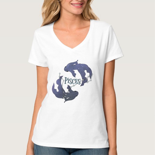 I'm A Pisces Girl. Trendy Pisces Zodiac Sign T-Shi T-Shirt (Front)