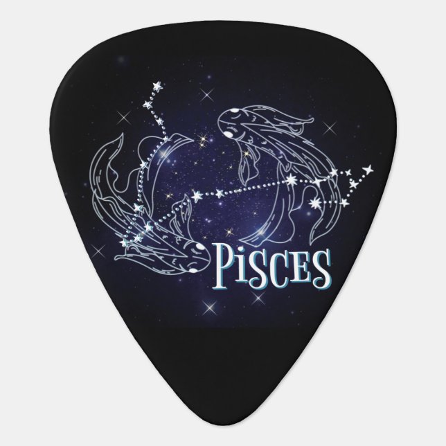Im A Pisces Zodiac.Trendy Pisces Zodiac Sign  Guitar Pick (Front)