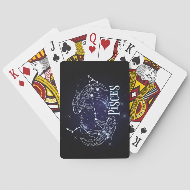 Im A Pisces Zodiac.Trendy Pisces Zodiac Sign  Poker Cards (Back)