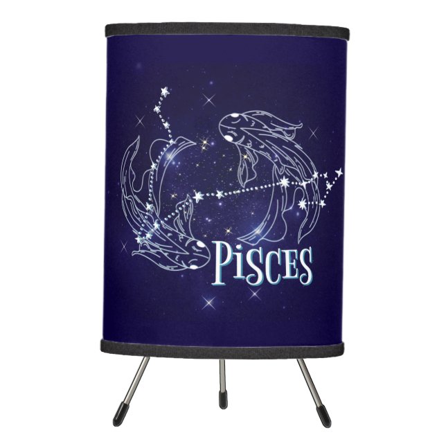 Im A Pisces Zodiac.Trendy Pisces Zodiac Sign Tripod Lamp (Front)