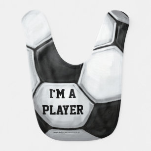 I'm a Player Soccer Ball Baby Bib