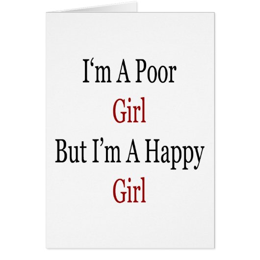 I'm A Poor Girl But I'm A Happy Girl (Front)