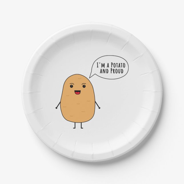 I'm a potato and proud paper plates (Front)