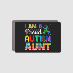 I'm a proud autism aunt design for autism aunties car magnet