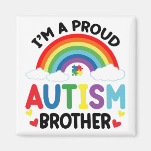 I'm A Proud Autism Brother Autism Awareness Month Magnet