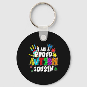 I'm A Proud Autism Cousin Autism Awareness Autisti Keychain