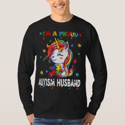 Im A Proud Autism Husband Awareness Puzzle Unicor T_Shirt