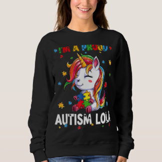 I'm A Proud Autism Lola Awareness Puzzle Unicorn S Sweatshirt
