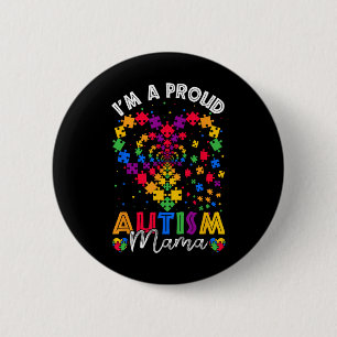 I'm A Proud Autism Mama Grandma Autism Awareness D Button