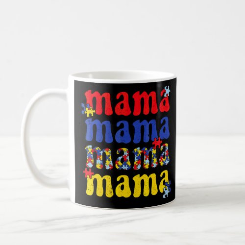 Im A Proud Autism Mama Mother Mom Women Heart  Coffee Mug