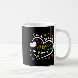 Im a Proud Autism Memere Love Heart Family Reunion Coffee Mug