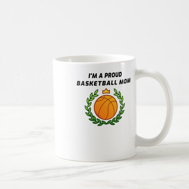 I'm A Proud Basketball Mom  Coffee Mug (Right)