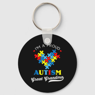 I'm A Proud Great Grandma Autism Awareness Autisti Keychain