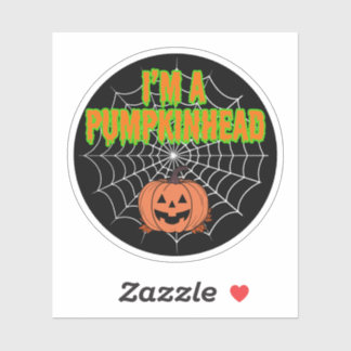 I'm a Pumpkinhead w/ Spiderweb Sticker