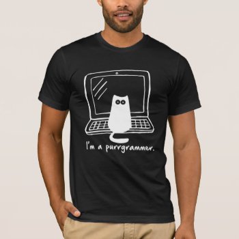 I'm A Purrgrammer T-shirt by Luis2u4u at Zazzle