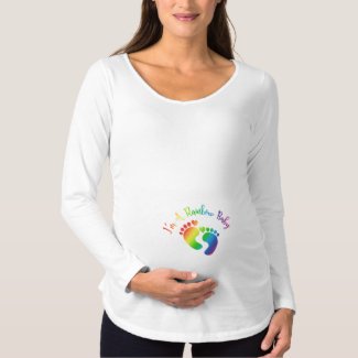 I&#39;m A Rainbow Baby Maternity Long Sleeve Shirt
