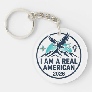 IM A REAL AMERICAN KEYCHAINS END LANYRDS