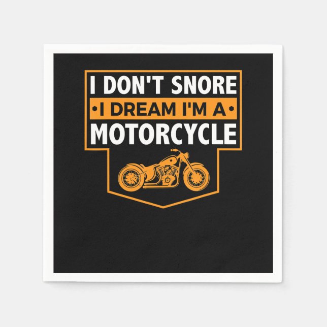 Im A Real Motorcyclist Gift For Motorcycle Lovers. Napkins (Front)