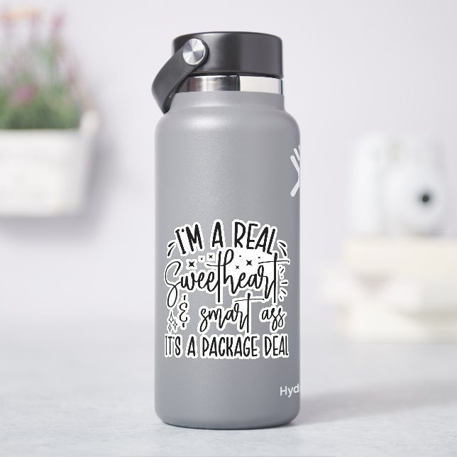 I'm a real sweetheart sticker (HydroFlask)
