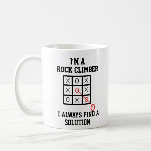 Im A Rock Climber I Always Find A Solution Mug (Left)