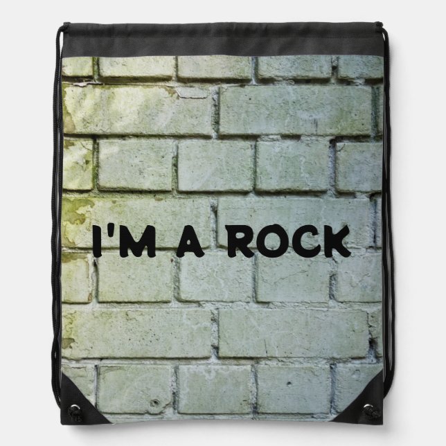 I'm A Rock Drawstring Backpack (Front)