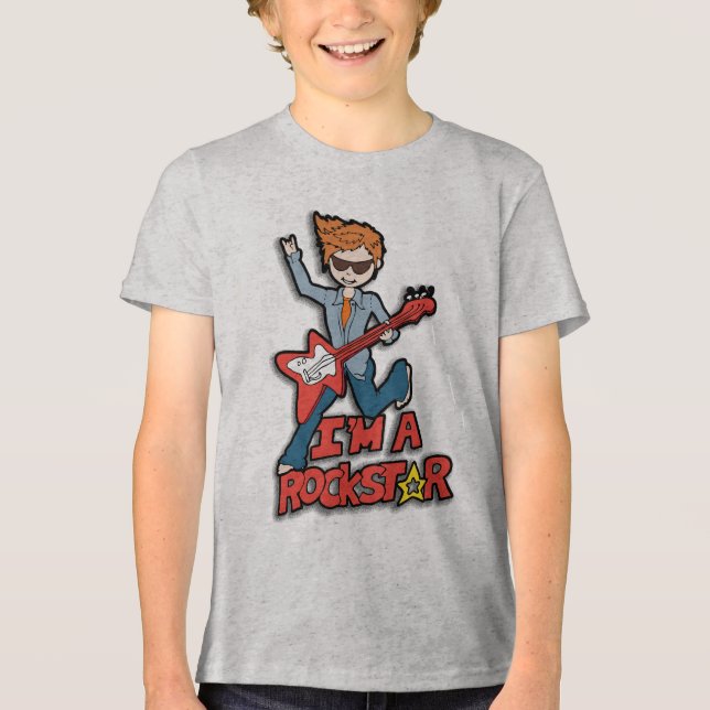I'm a rockstar boys t-shirt Tri-Blend shirt (Front)